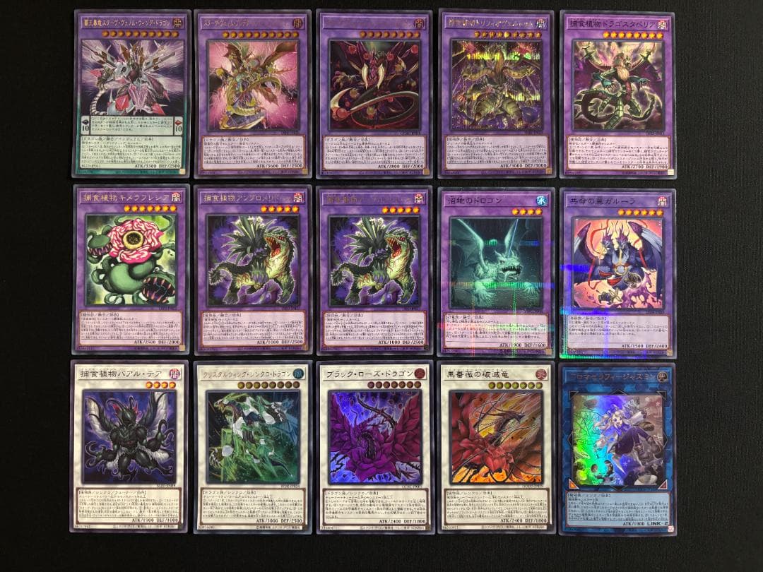 遊戯王　捕食植物　デッキ　デッキパーツ　メイン40枚+EX15枚+他12枚