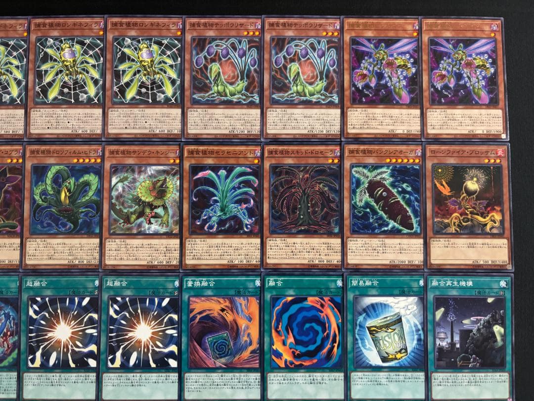 遊戯王　捕食植物　デッキ　デッキパーツ　メイン40枚+EX15枚+他12枚