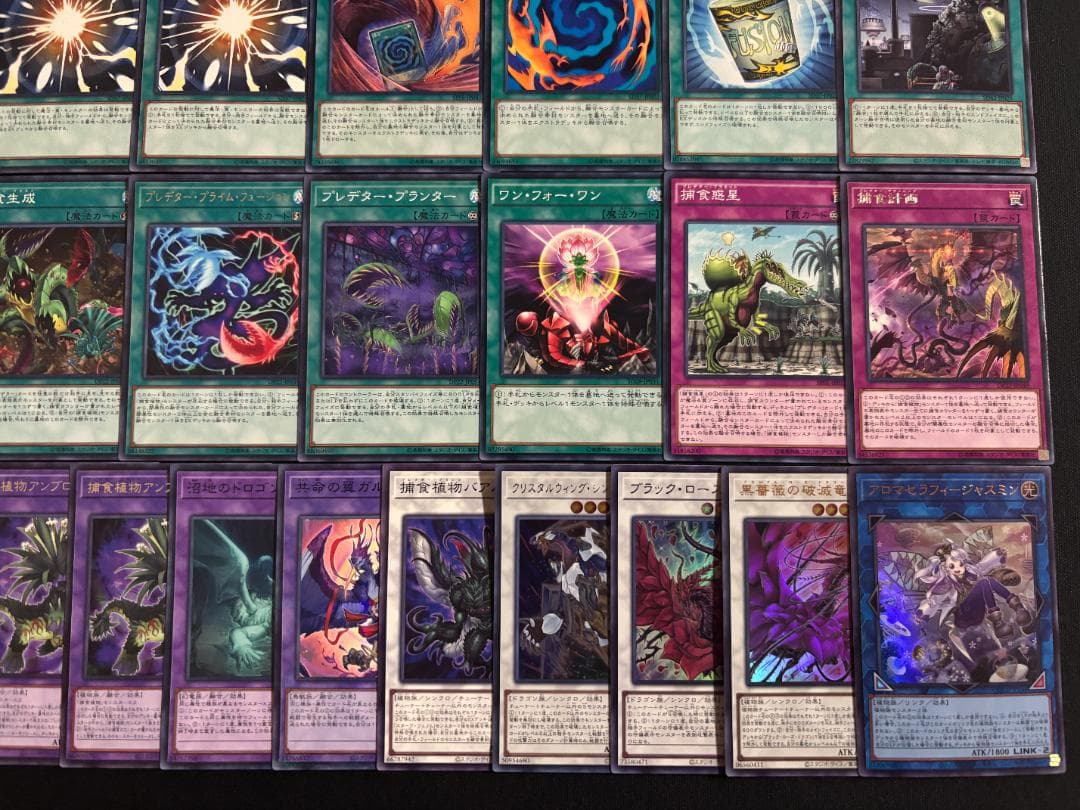 遊戯王　捕食植物　デッキ　デッキパーツ　メイン40枚+EX15枚+他12枚