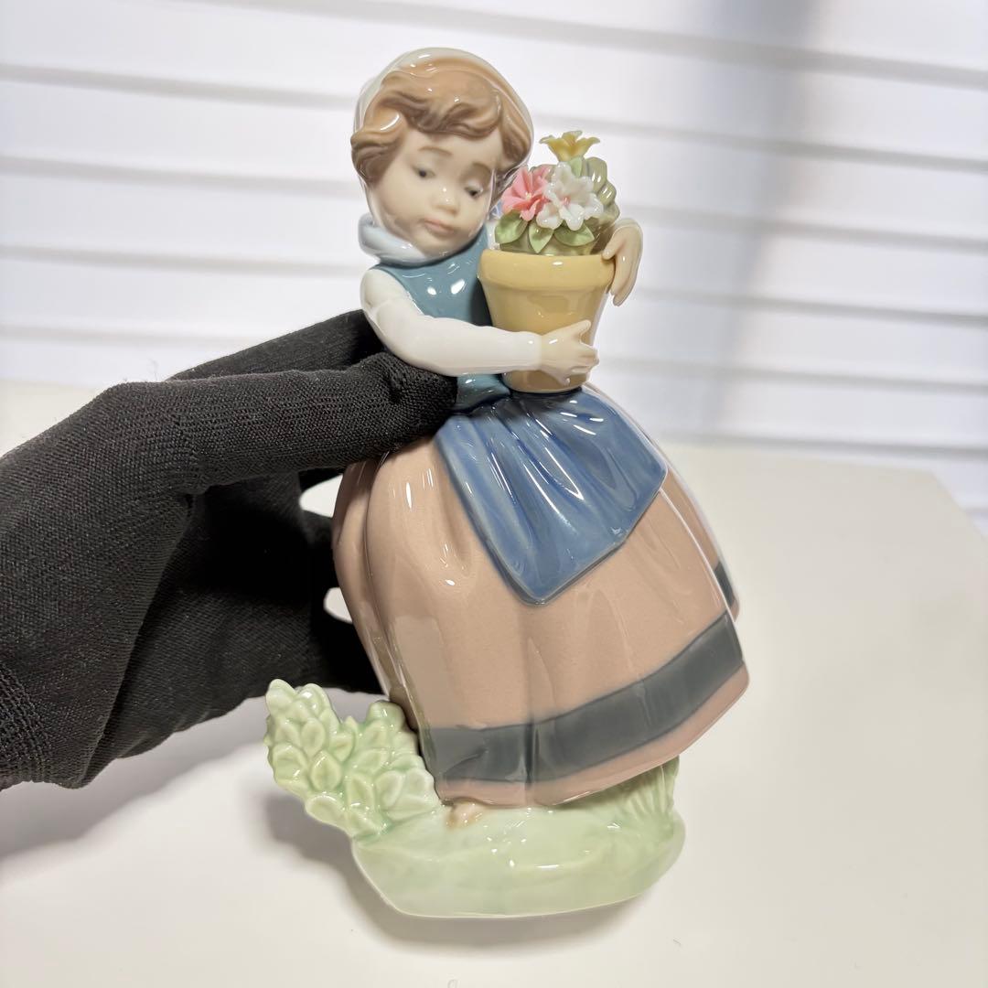 【美品】LLADRO リヤドロ 春が来た #5223 陶器 置物 フィギュリン