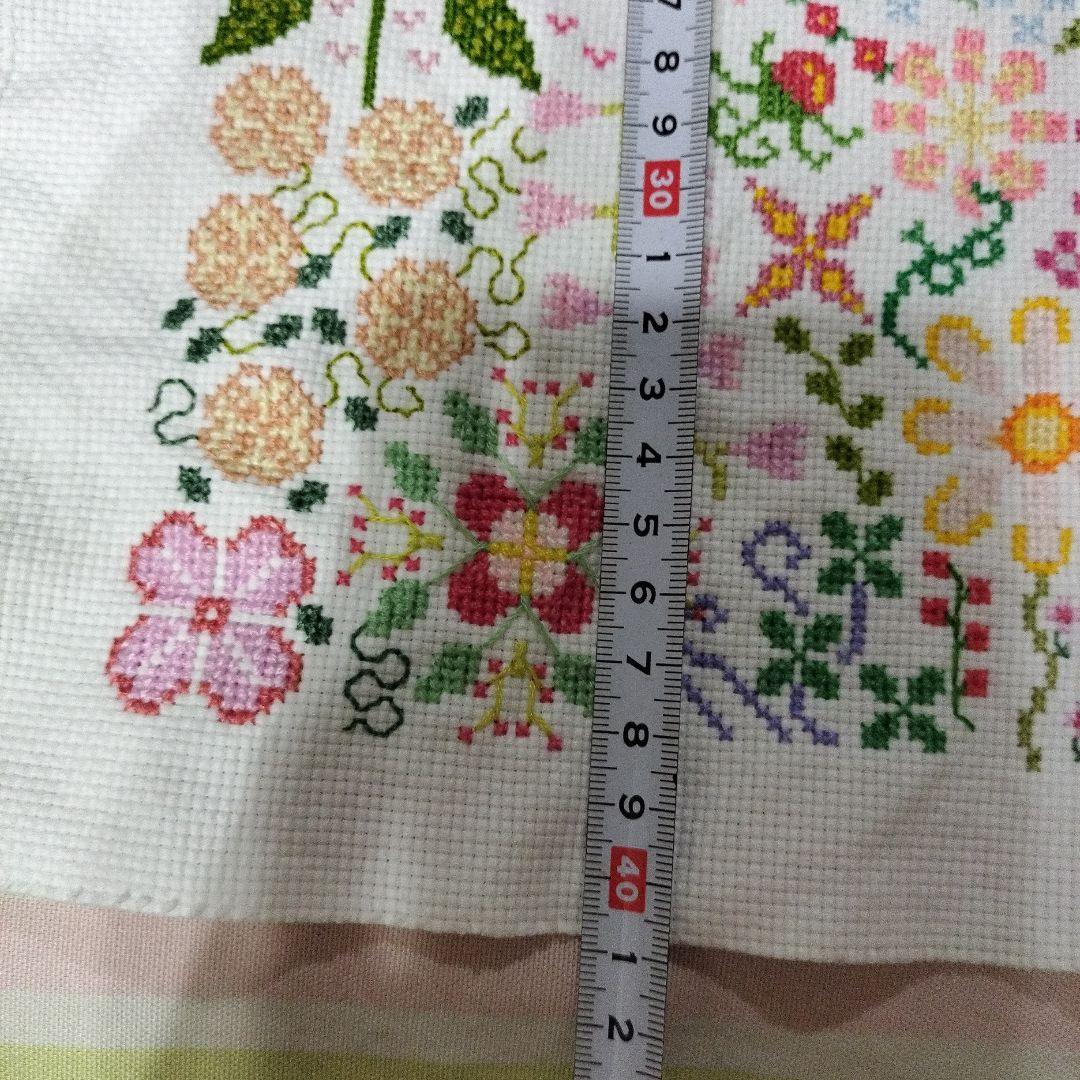 Ｃ　クロスステッチ☆完成品☆お花モチーフ