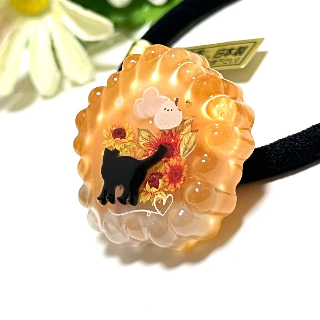 カヤ　☪︎⋆☽様お取り置きですＮｏ．322 黒猫 シマエナガ レジン キーホルダー