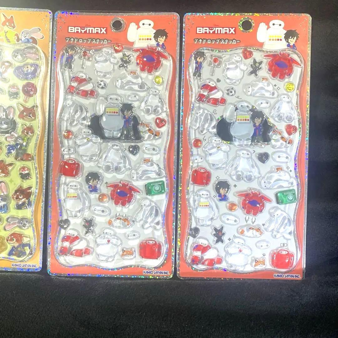 【正規品】プチドロップステッカー　ズートピア、ベイマックス　2種　4枚