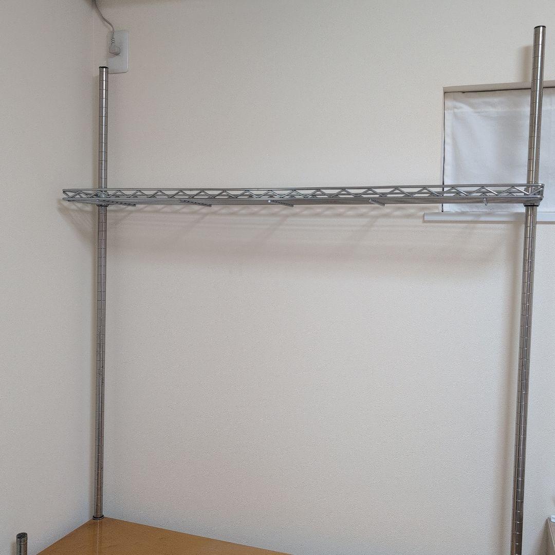 専用です。ホームエレクタ スチールラック 木製天板付き