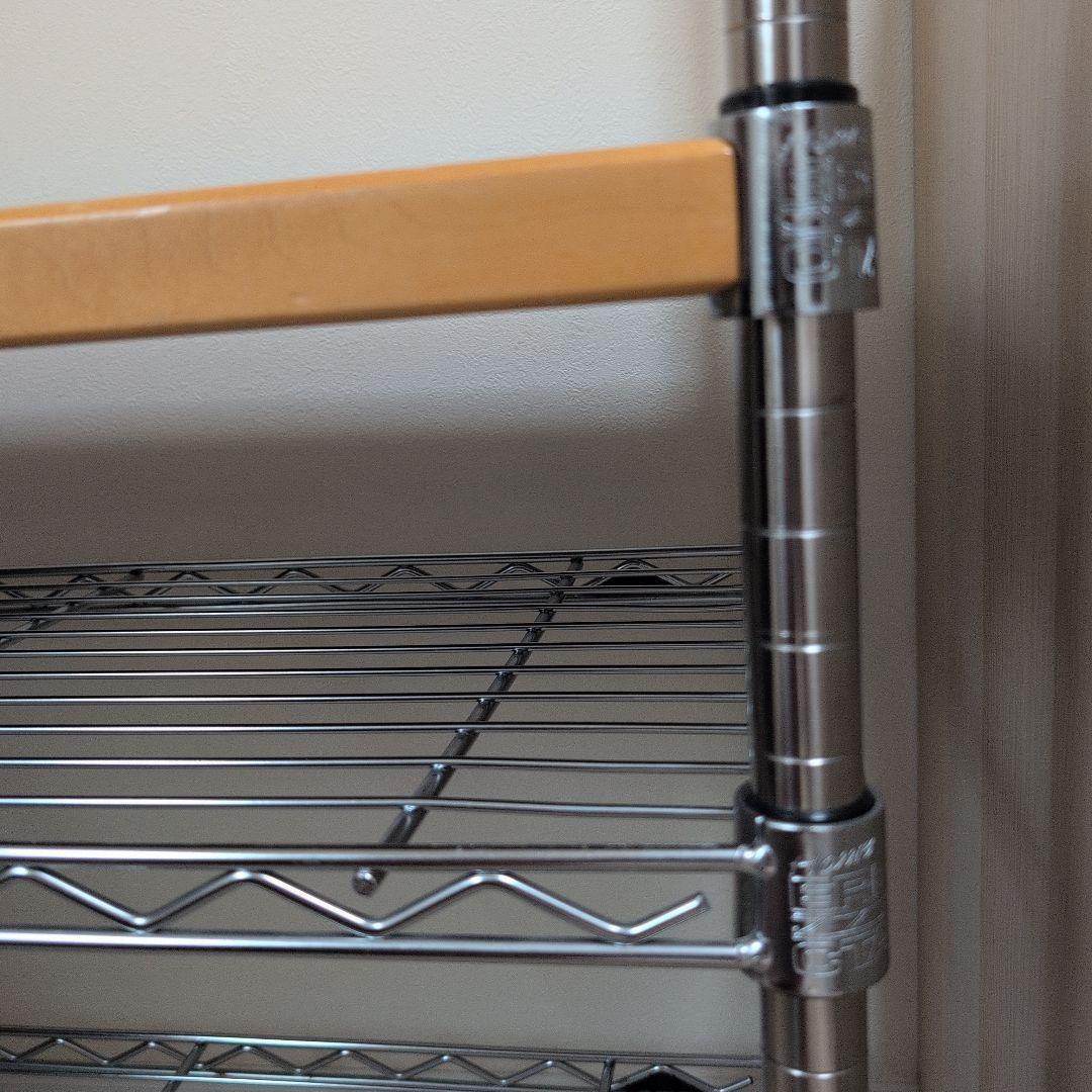 専用です。ホームエレクタ スチールラック 木製天板付き