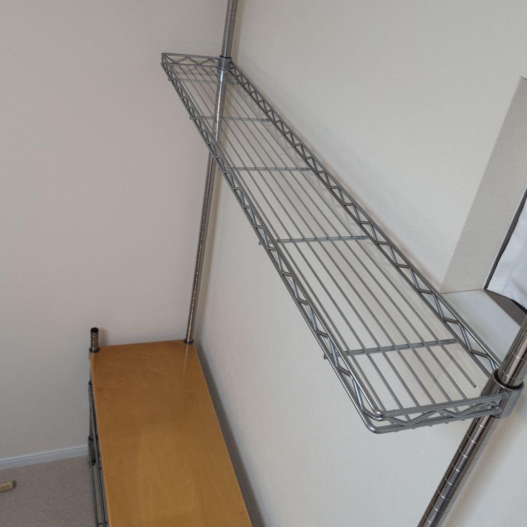 専用です。ホームエレクタ スチールラック 木製天板付き