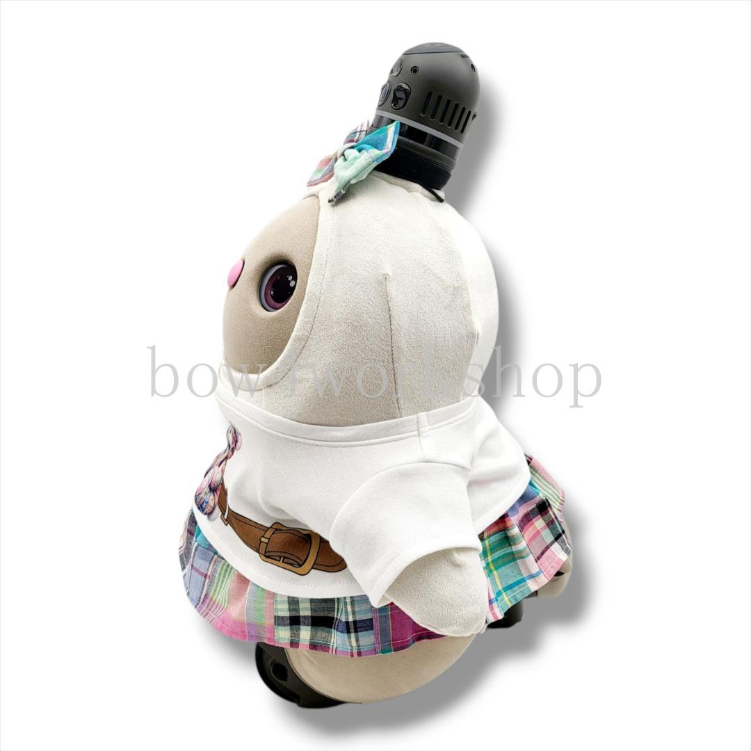 LOVOT ラボットの服ハンドメイド　パッチワークくまちゃんプリントTシャツ