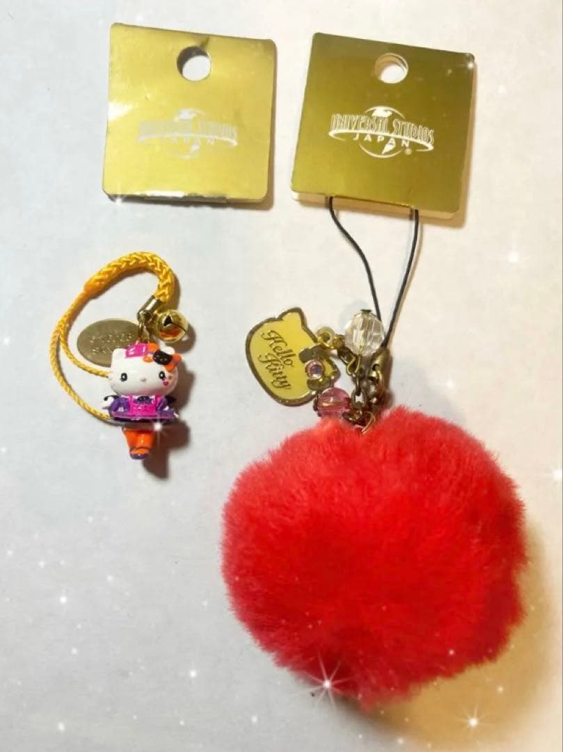 USJ限定 ハローキティ ストラップ 2点セット 2008&2009
