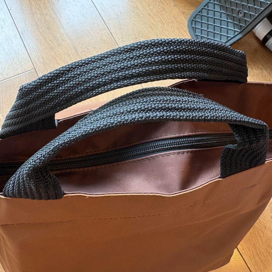 Herve Chapelier エルベシャプリエ ナイロン 舟型トートブラウン