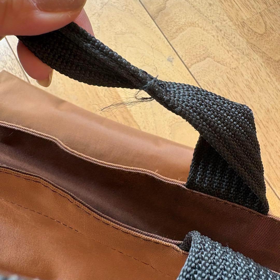 Herve Chapelier エルベシャプリエ ナイロン 舟型トートブラウン