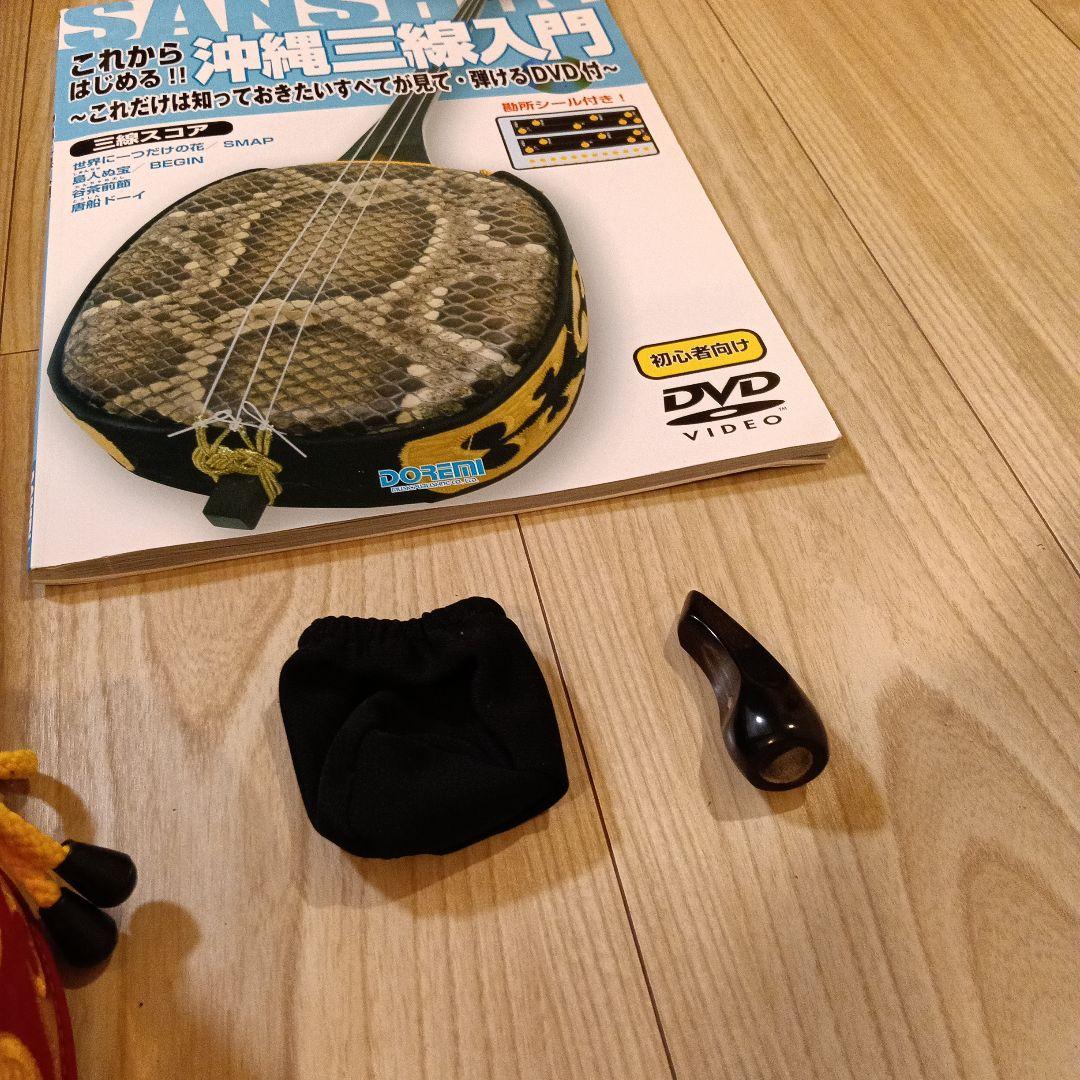 三線 本体 蛇皮模様 入門DVD付き
