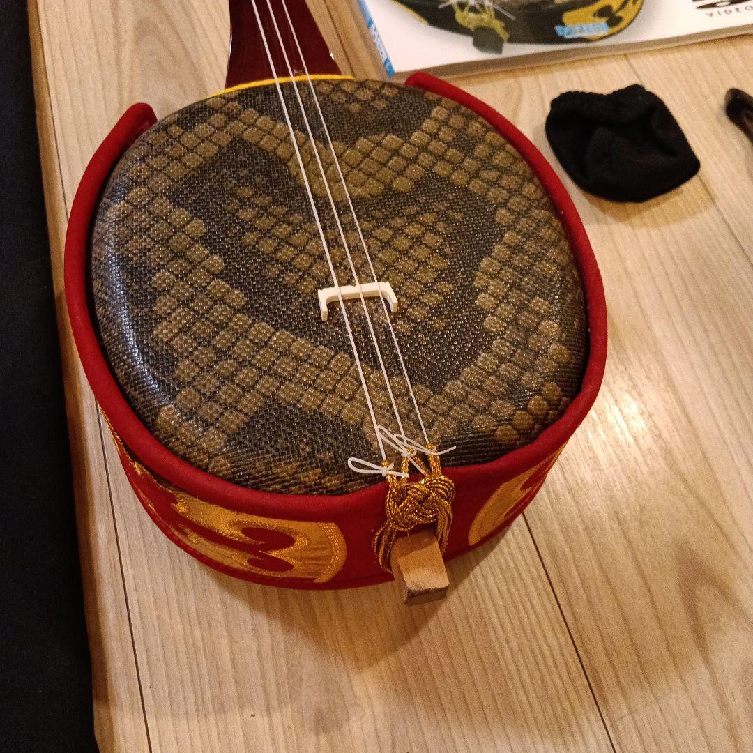 三線 本体 蛇皮模様 入門DVD付き