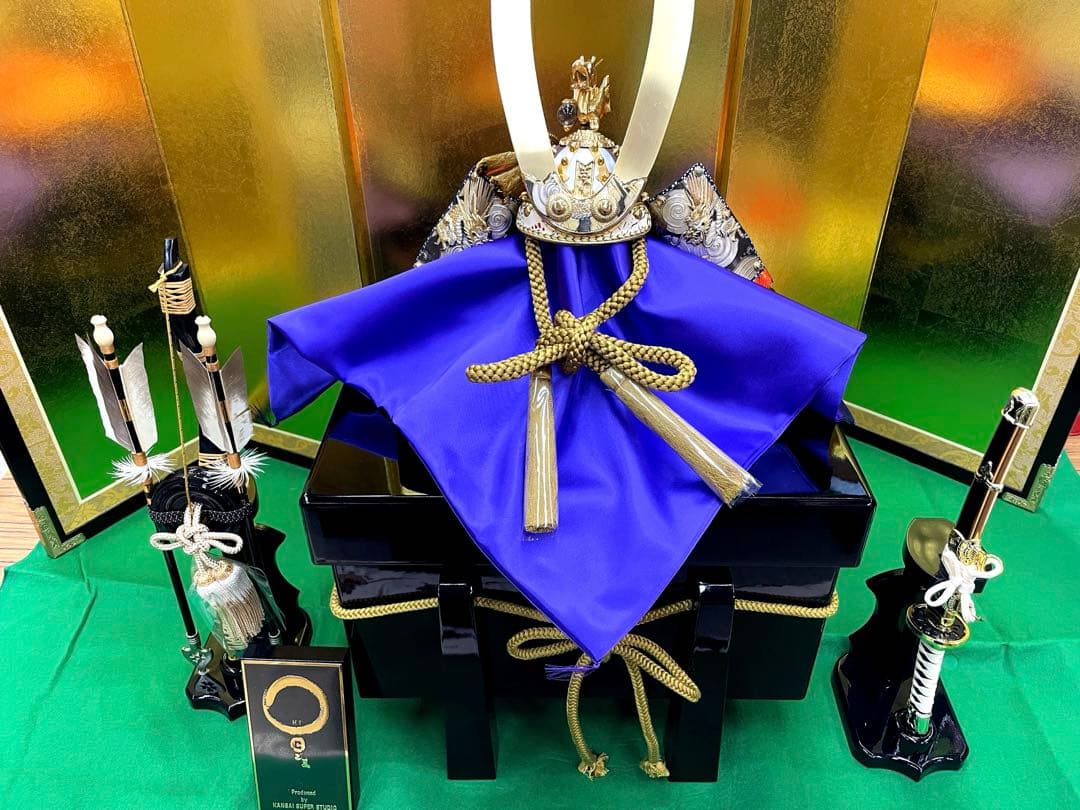 ［人形店在庫処分品］日ごま　兜　かぶと⭐️端午の節句　五月人形　海外土産