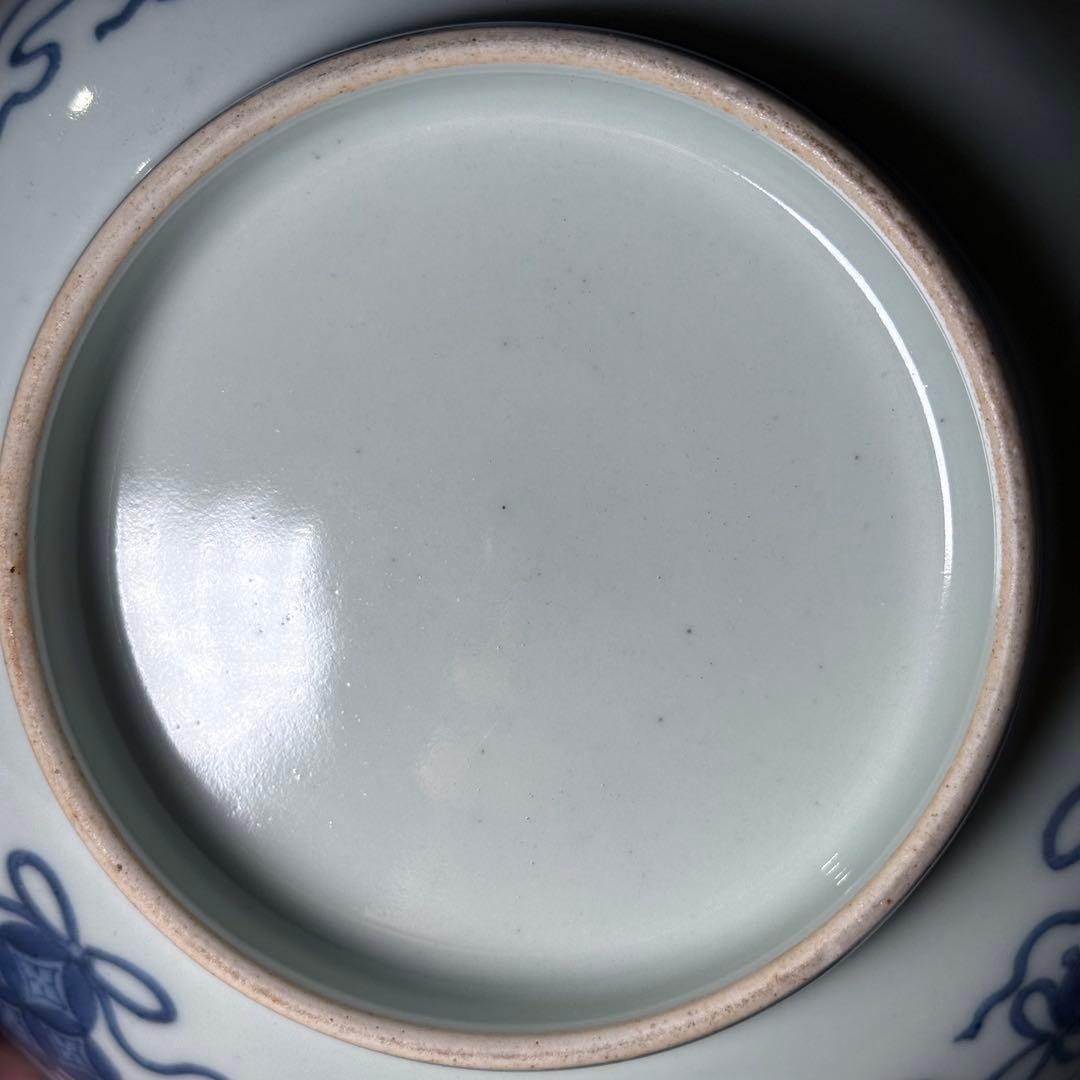 後期　色鍋島　椿文高台皿　櫛歯文高台　七宝結び文　桐箱付　幕末期