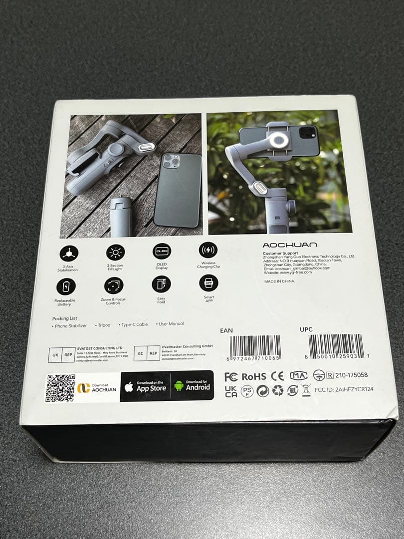 AOCHUAN Smart X Proスマートフォン3軸ジンバル スタビライザー
