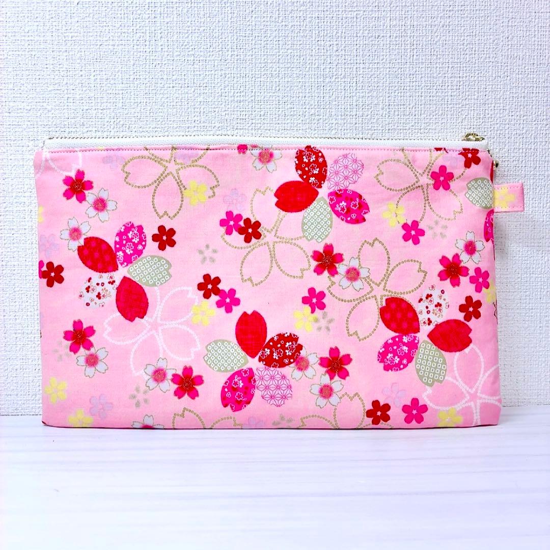 ★JJ⑦★ ハンドメイドショルダーバッグ 大きめフラットポーチ P227