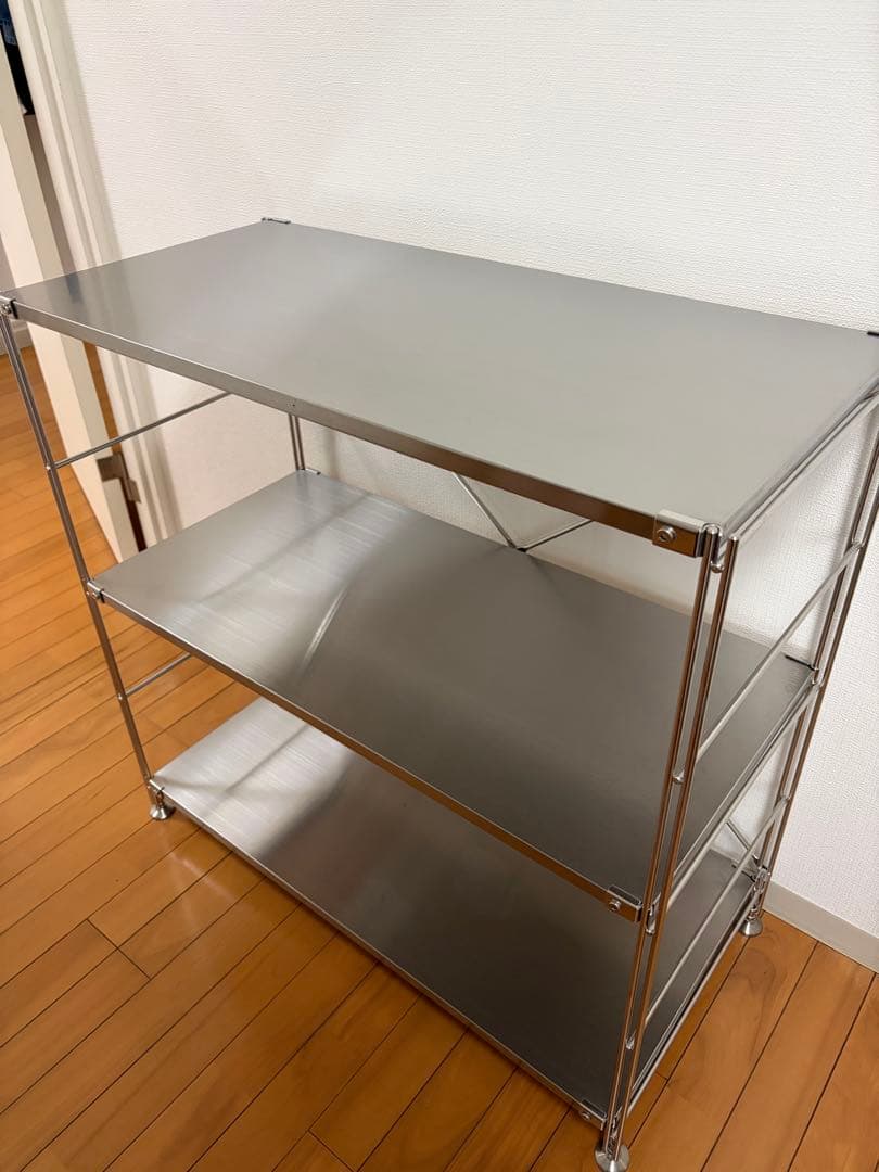 ステンレスユニットシェルフ　ステンレス棚セット　ワイド　小 無印良品