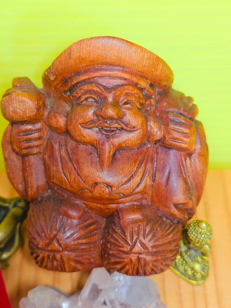 金運上昇‼️大黒天さまと佐渡の赤玉石ブレスの2個セット‼️