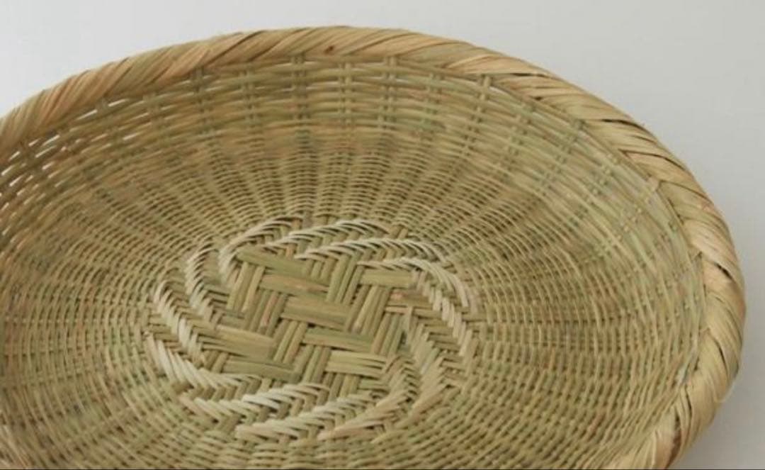 新品　そば ざる スズ竹細工 丸ざる 20cm 蕎麦 皿 山梨 富士