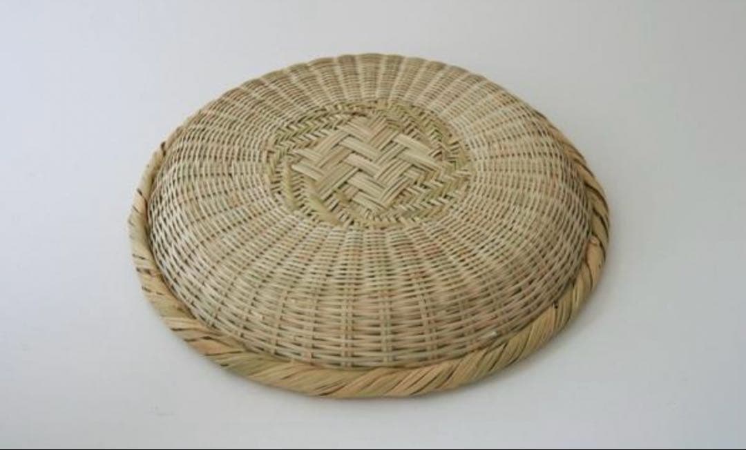 新品　そば ざる スズ竹細工 丸ざる 20cm 蕎麦 皿 山梨 富士