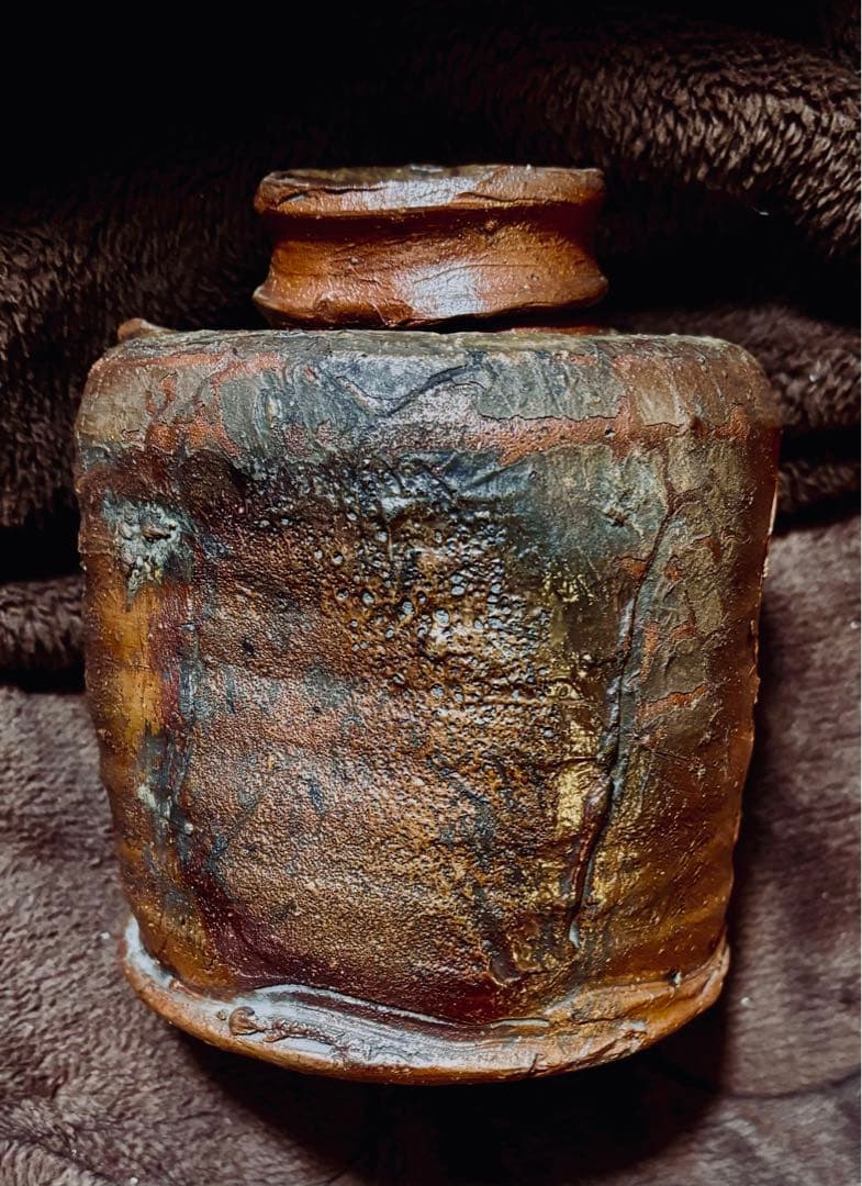 ☆渋い無骨でも味がある重厚な花瓶陶器☆