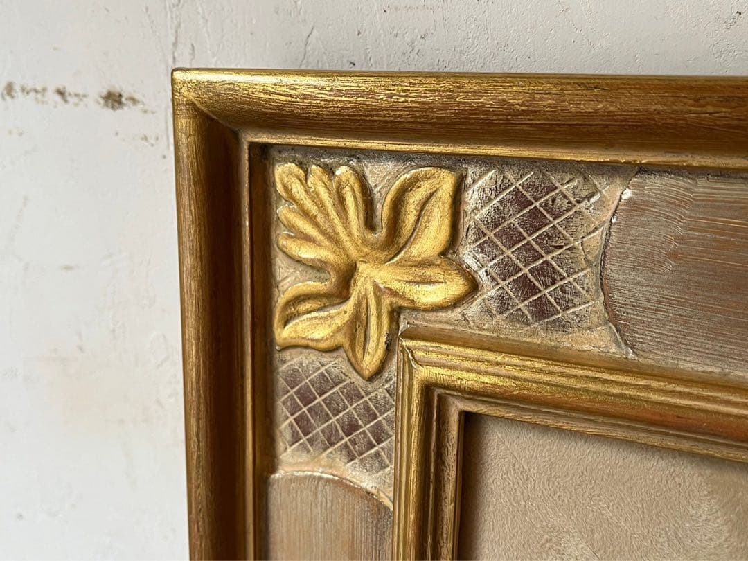 船 河辺 絵画 油絵 額縁 インテリア アンティーク