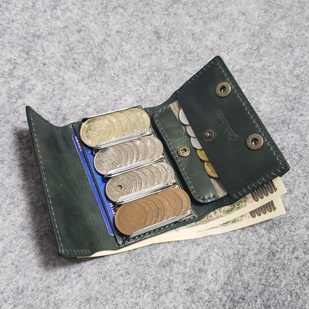 (名入れ可・色変更可)キャッチャー　財布　ハンドメイド　レザー　クラフト