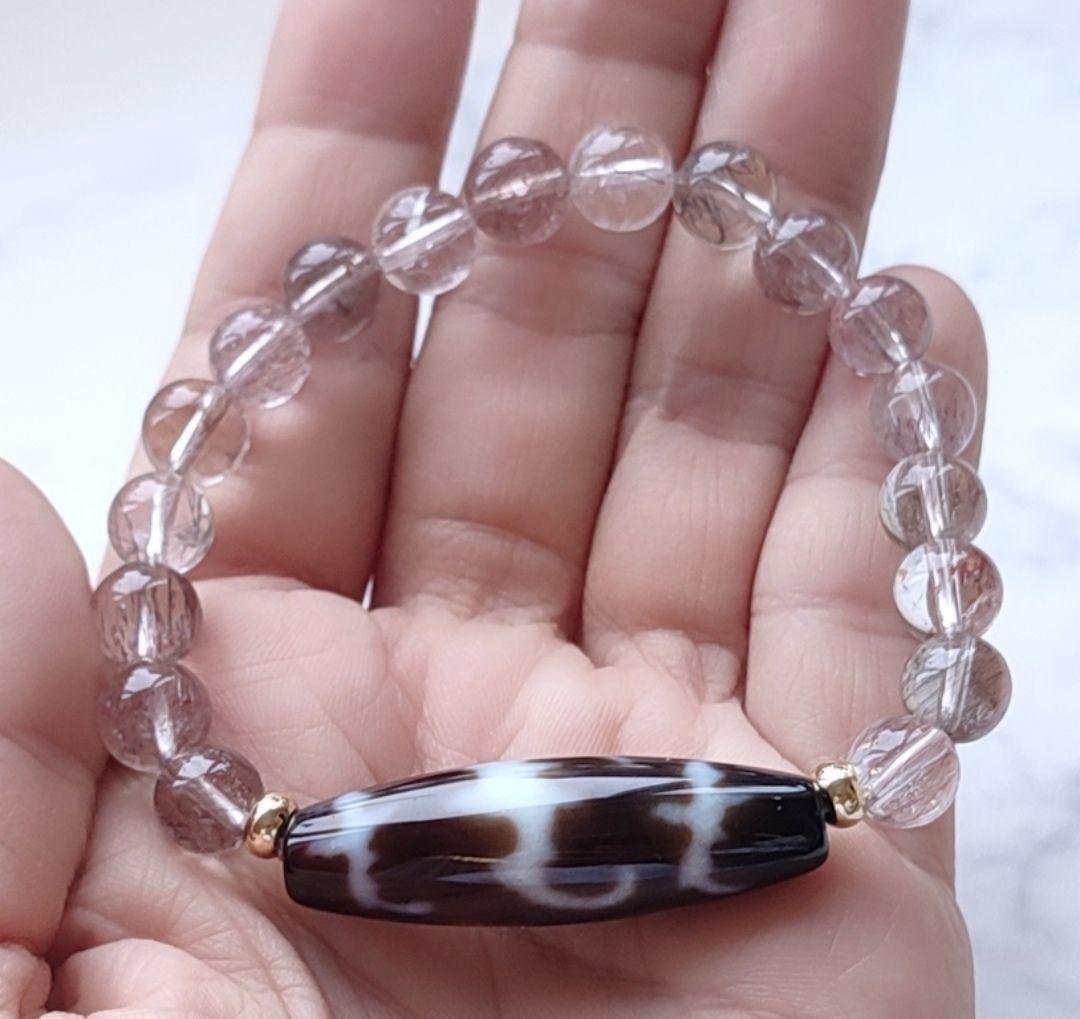 ◇五福臨門天珠とスーパセブンのパワーストーン ブレスレット