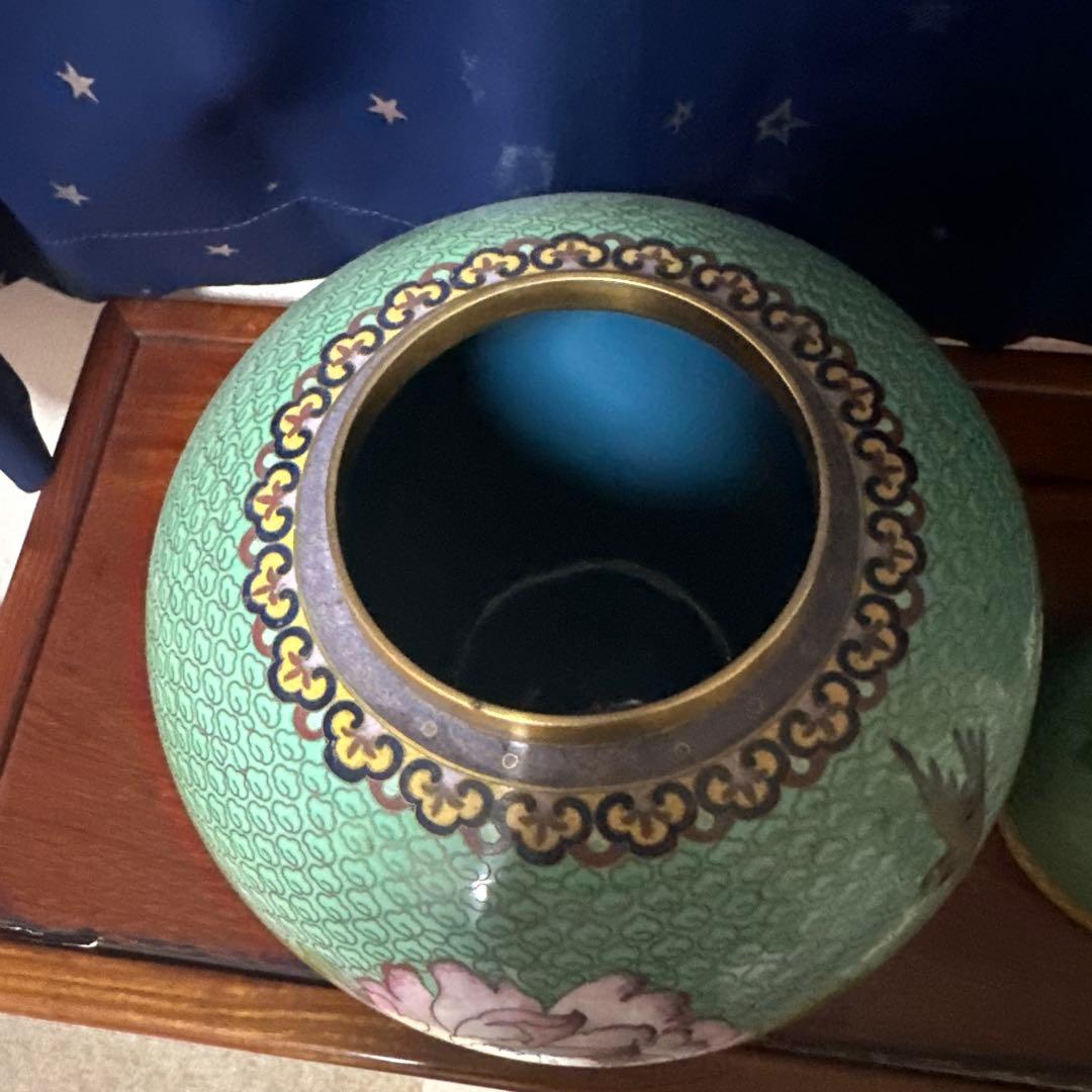 置物　壺　七宝焼　七宝壺　美術品