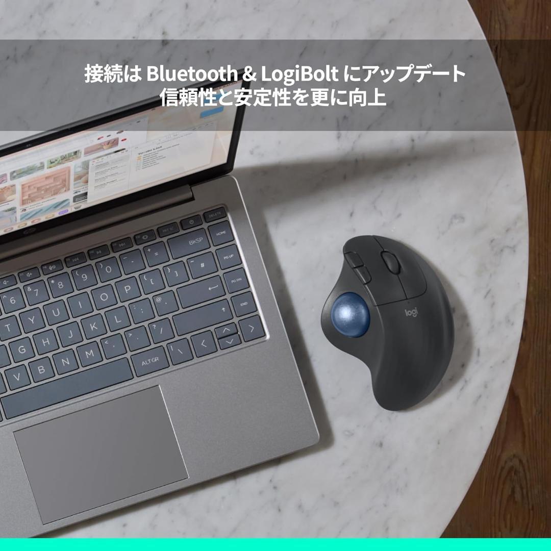 ロジクール 静音 ワイヤレス トラックボール マウス Bluetooth