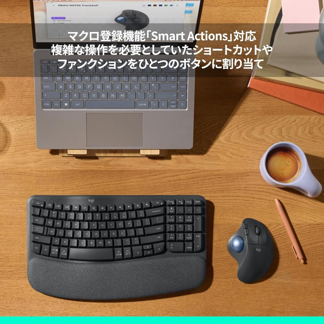 ロジクール 静音 ワイヤレス トラックボール マウス Bluetooth