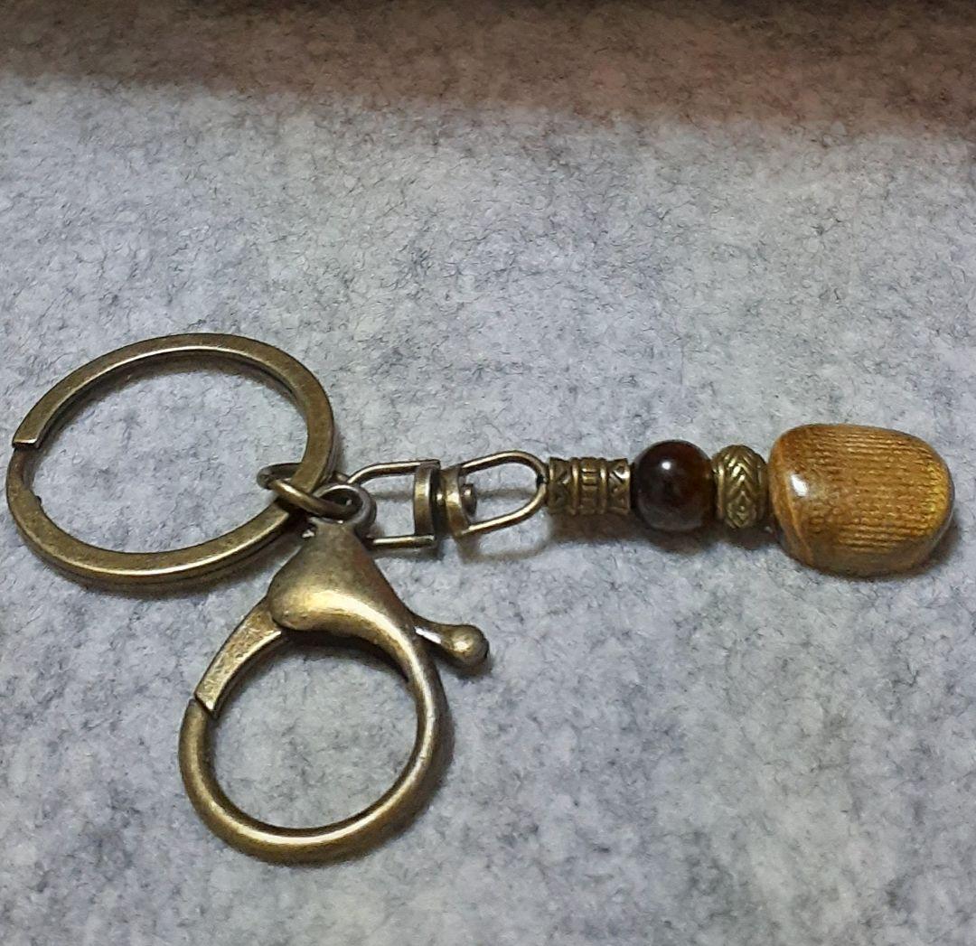 mayun。青珊瑚とパワーストーンのキーホルダー2点セット