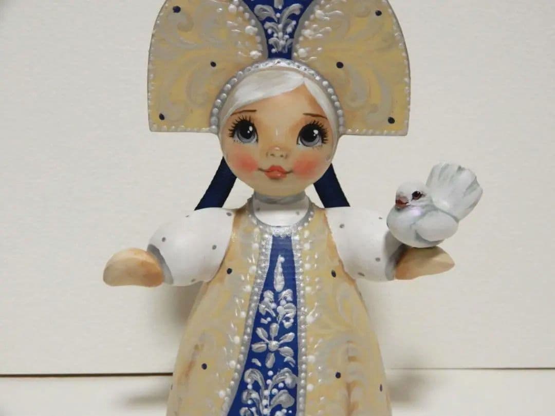 スヴェトラーナ・ニコラエヴァ　～ ミニドール【青】 ～　マトリョーシカ　作家もの