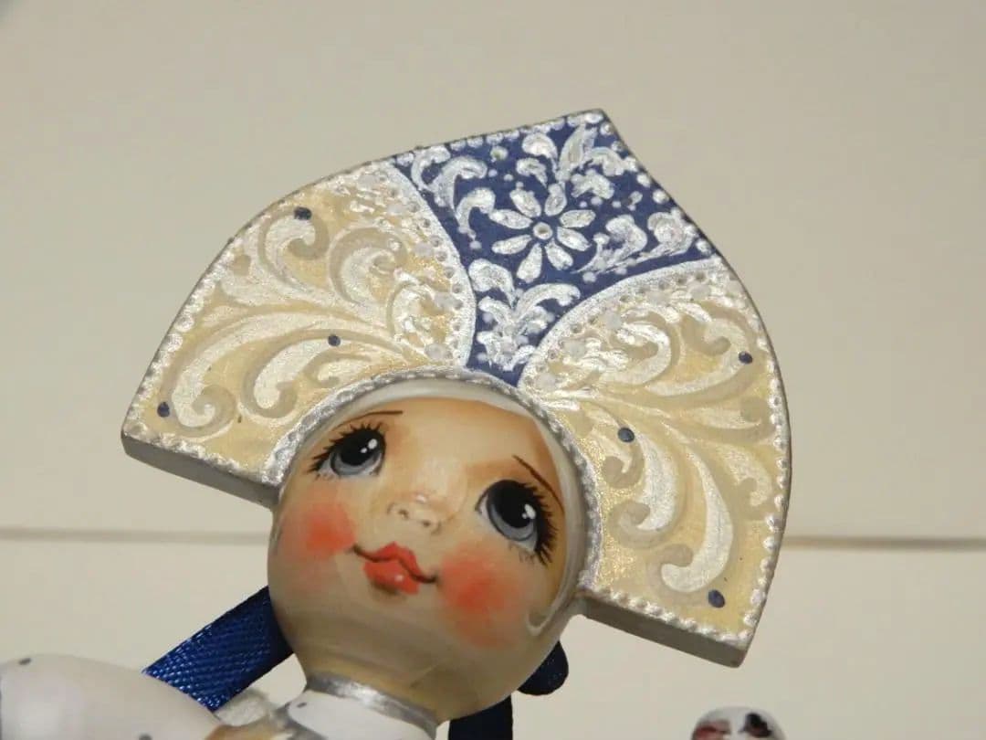 スヴェトラーナ・ニコラエヴァ　～ ミニドール【青】 ～　マトリョーシカ　作家もの