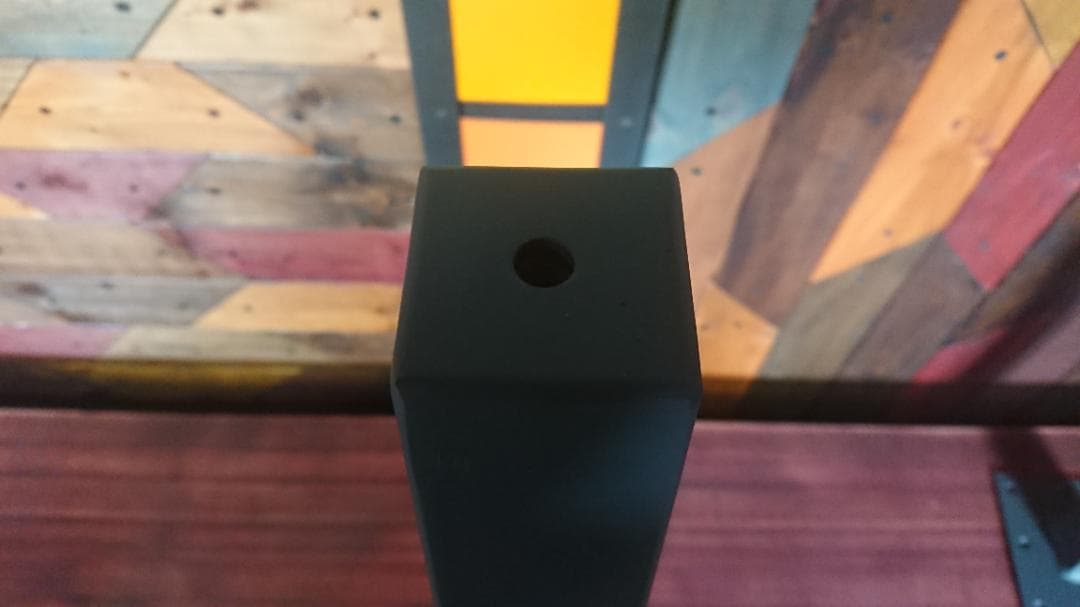 マットグレーでアイアンな極太鉄脚♪ 50×100×650mm 波型 4脚ver.