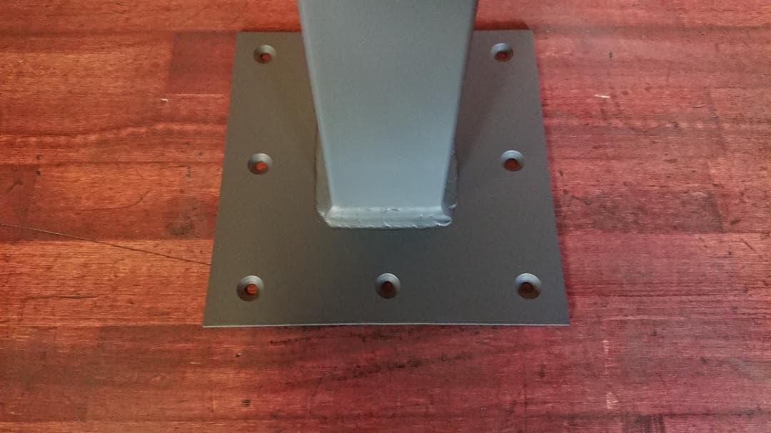 マットグレーでアイアンな極太鉄脚♪ 50×100×650mm 波型 4脚ver.