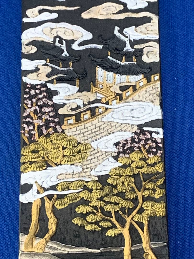 墨 中国　鳳池春　胡開文監製　雲會斎城園閣　130x34x10