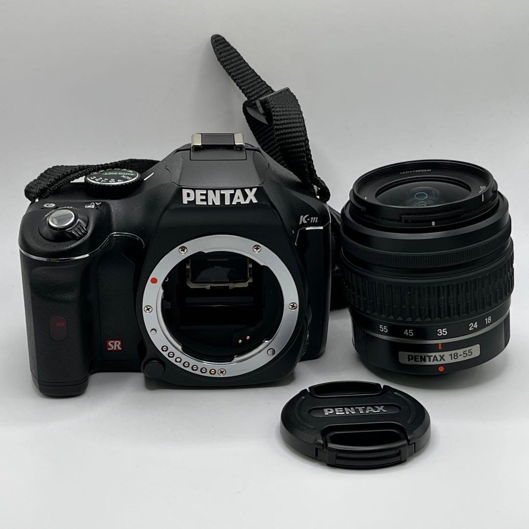 PENTAX K-m 約1010万画素 単3形電池4本で動作 + 18-55mm