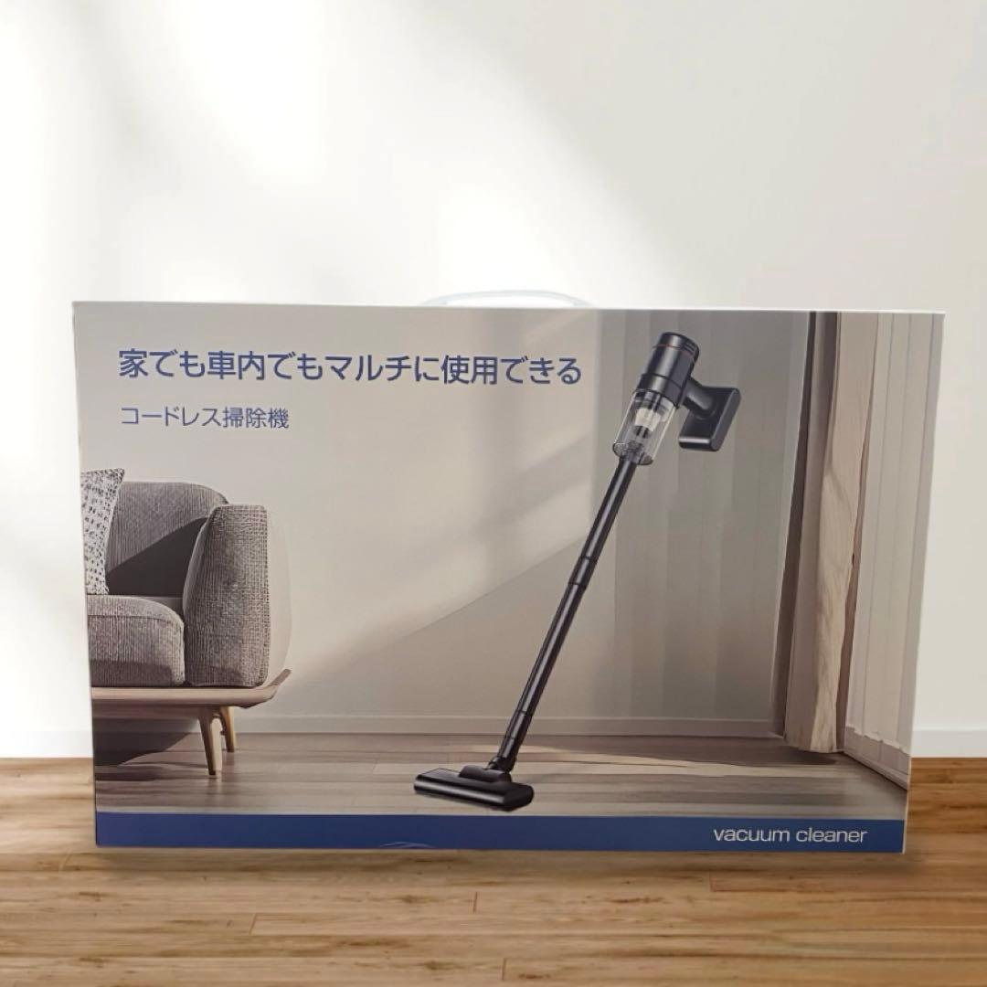 【新品】掃除機コードレス 超強力吸引 軽量大容量 ブラック 豊富なアタッチメント