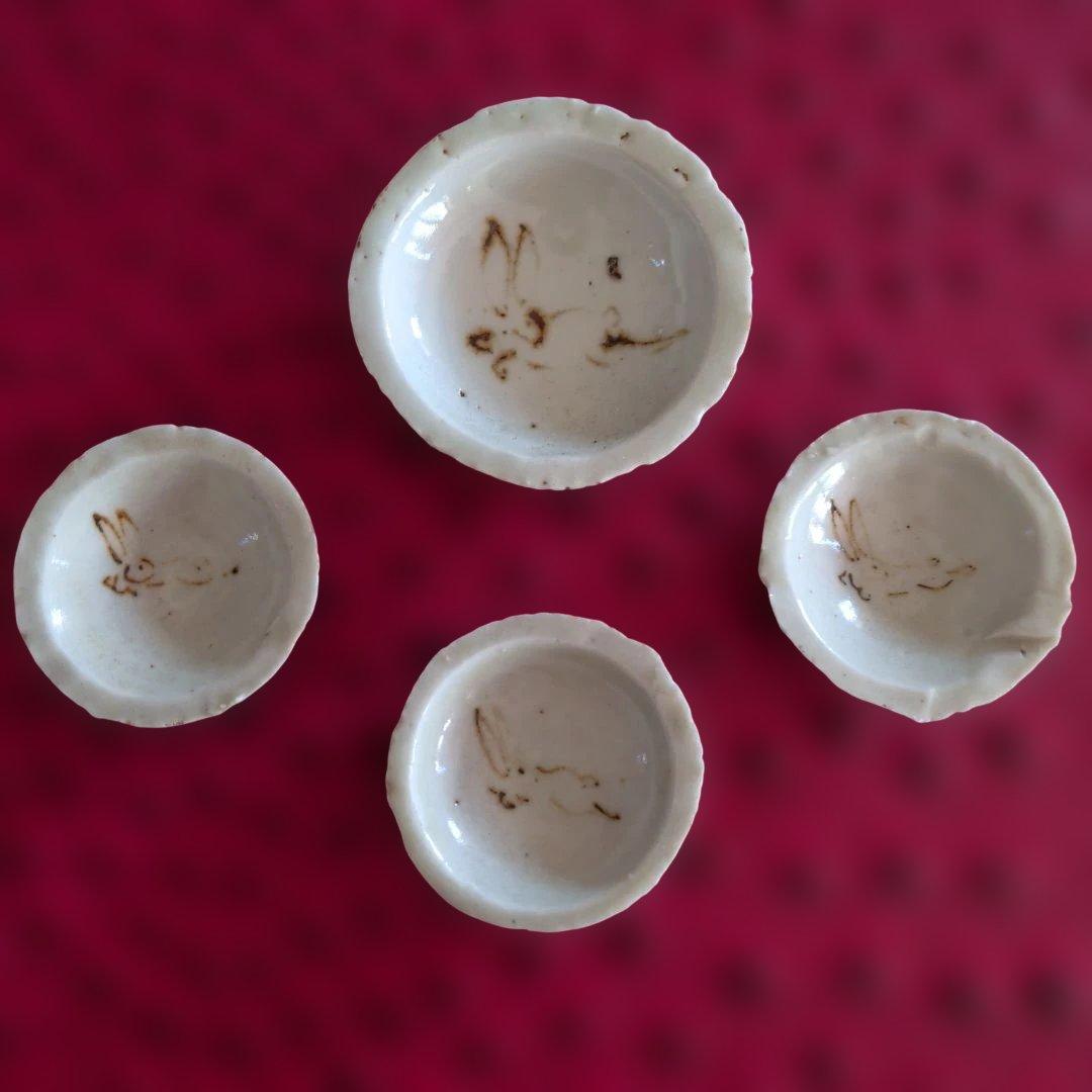 伊萬里　兎紋豆皿4枚