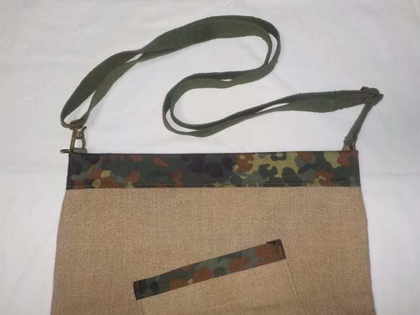 ヴィンテージ マンシンガンスリングベルト リペアミリタリーショルダーバッグ