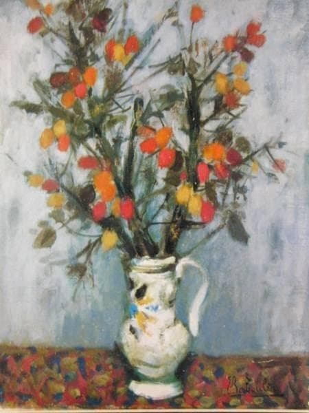 バブレーヌ、冬の花、高級希少画集画、版上サイン入 新品額付