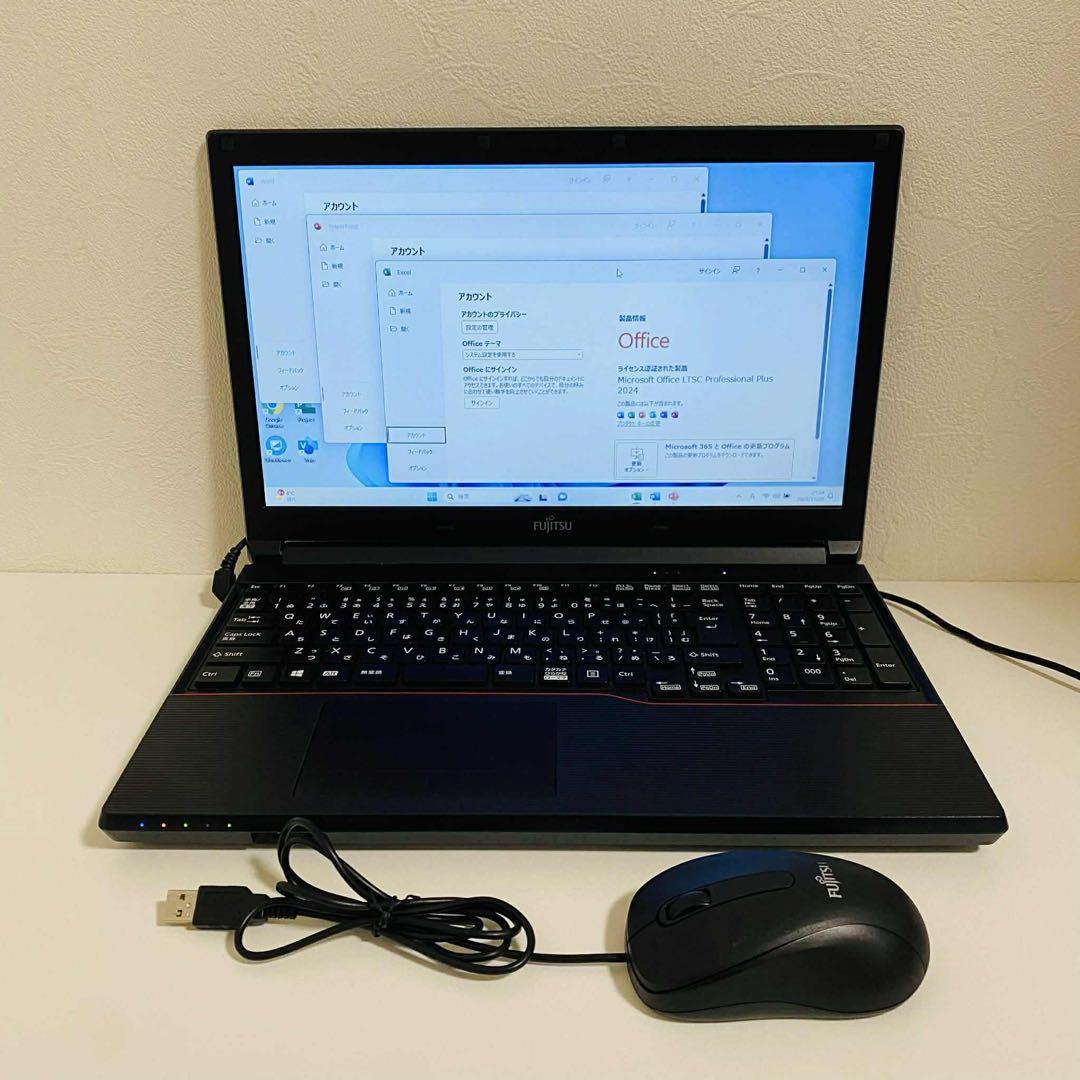 Y929 Fujitsuノートパソコンi5 8G高速SSD512大容量Win11
