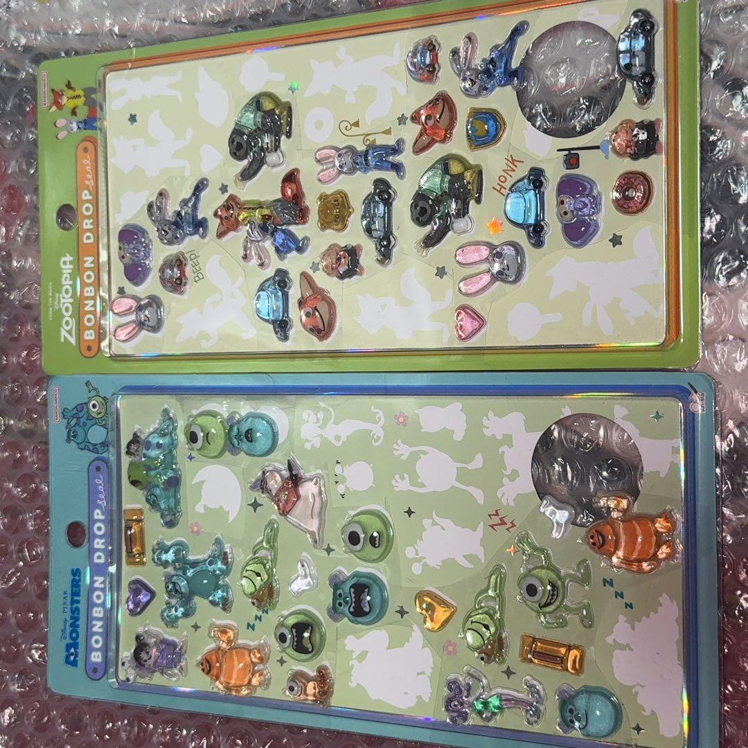 ボンボンドロップシール ズートピア くまのプーさん スヌーピーモンスターズインク