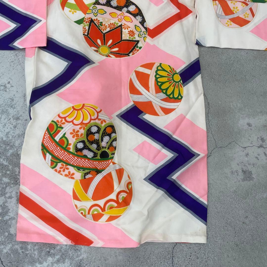 七五三　3歳女の子　アンティーク着物【K3-12】