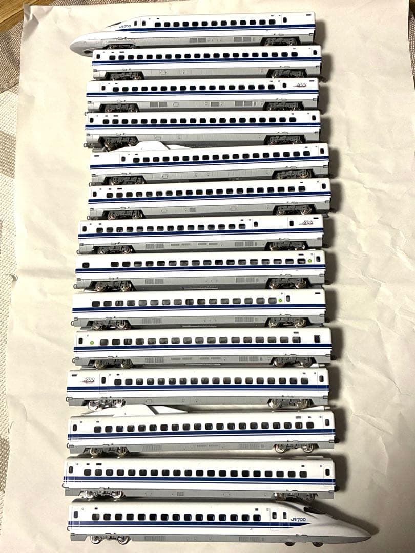 700系東海道山陽新幹線14両　tomix ライト点灯2両動力動作確認済