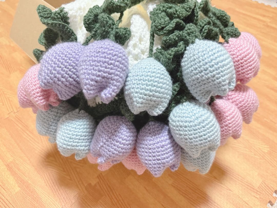 花束ブランケット ブーケブランケット 直径約84cm チューリップ