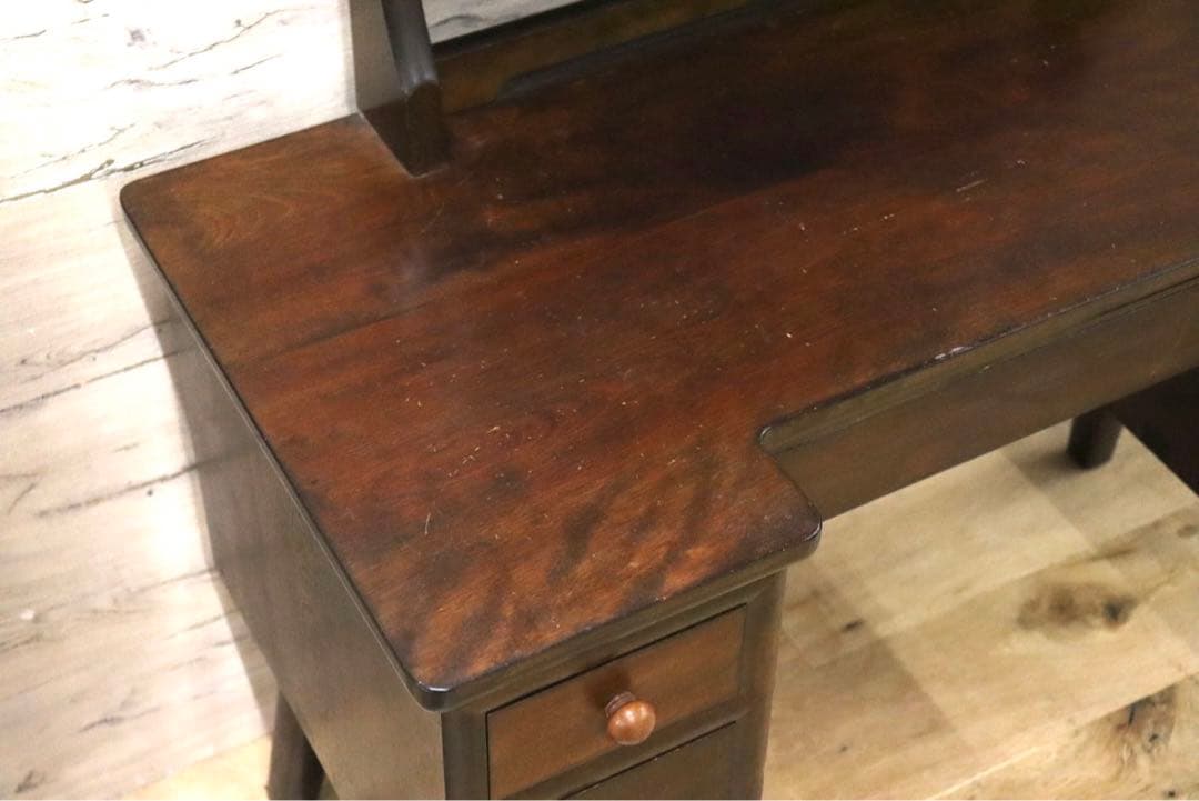 GMGH284○松本民芸家具 角型一面鏡 鏡台 ドレッサー 化粧台 昭和レトロ