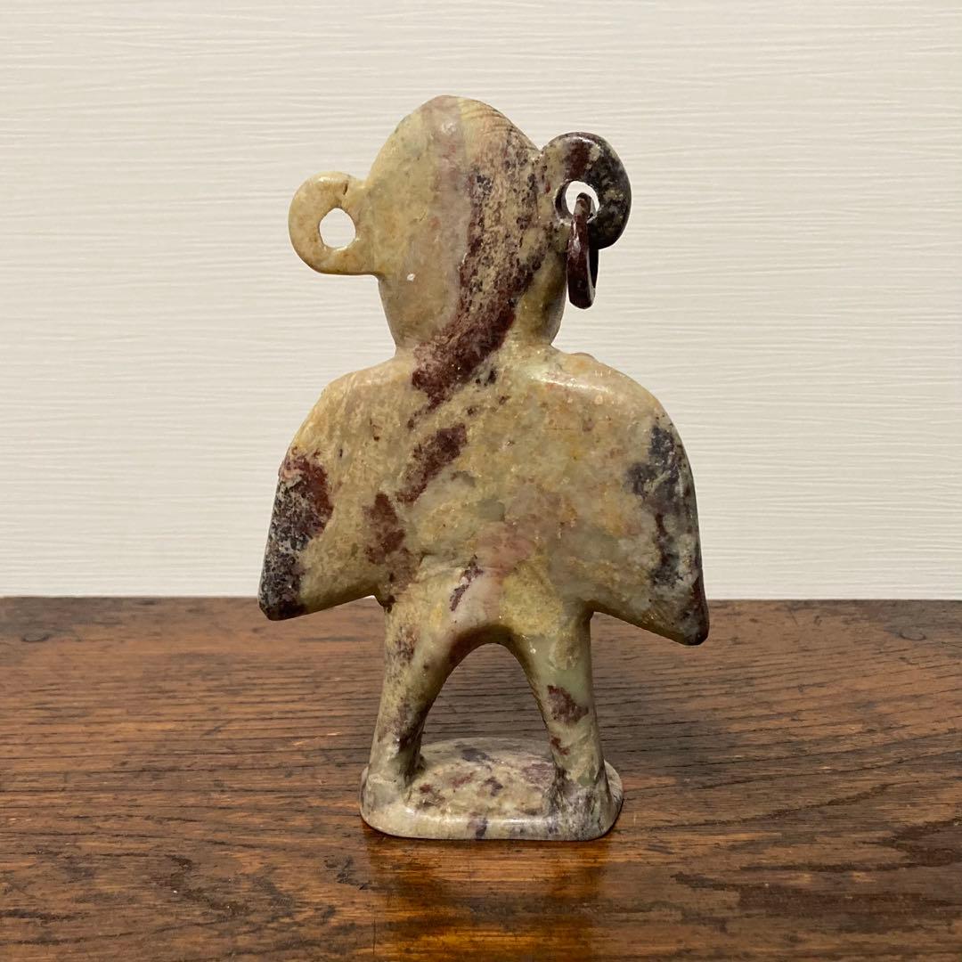 石彫 人物像 オニキスマーブル 15cm ヨーロッパ購入 民族風オブジェ