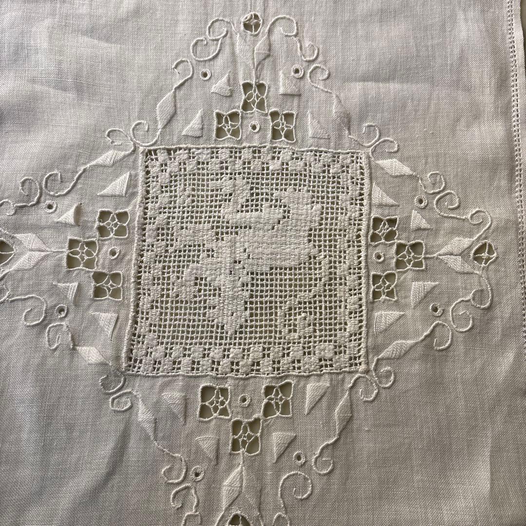 フランス　アンティーク　ヴィンテージ　テーブルランナー　テーブルセンター